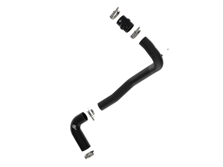 aFe 08-10 Ford Trucks V8-6.4L (td) BladeRunner 3 IN Aluminum Hot Charge Pipe - Black - Bull Strap