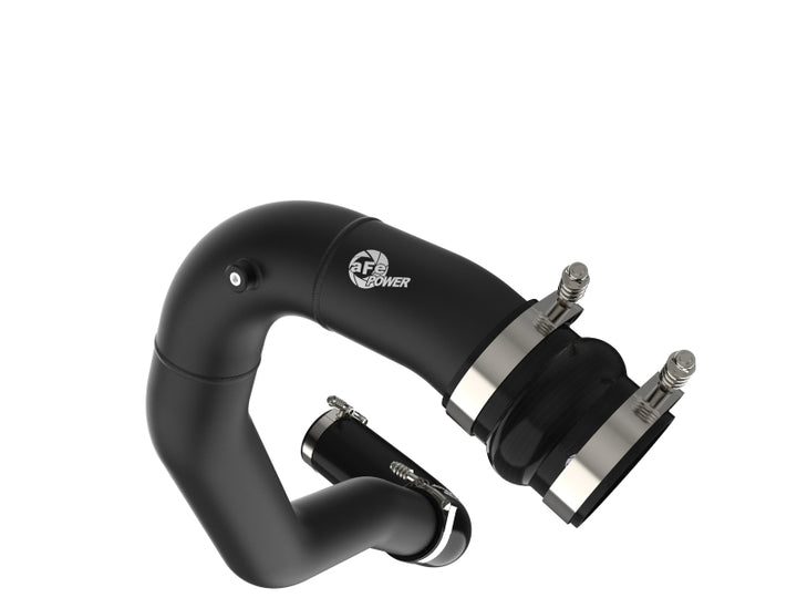 aFe 08-10 Ford Trucks V8-6.4L (td) BladeRunner 3 IN Aluminum Hot Charge Pipe - Black - Bull Strap