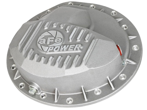 afe Front Differential Cover (Raw; Street Series); Dodge Diesel Trucks 03-12 L6-5.9/6.7L (td) - Bull Strap