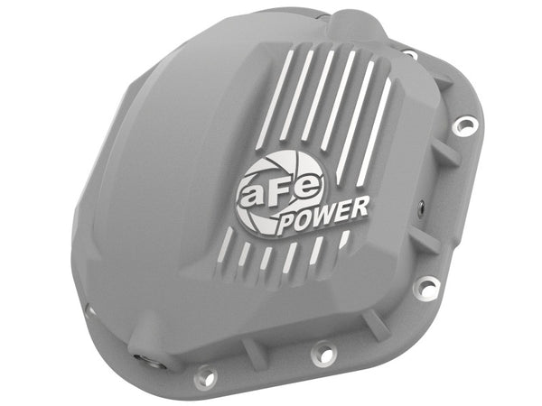 afe Front Differential Cover (Raw; Street Series); Ford Diesel Trucks 94.5-14 V8-7.3/6.0/6.4/6.7L - Bull Strap