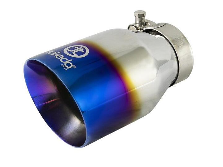 aFe Takeda 13-17 Hyundai Veloster L4-1.6L 2-1/2in 304 SS Axle-Back Exhaust w/ Blue Flame Tips - Bull Strap