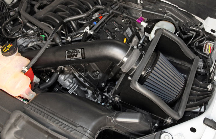 K&N 2015 Ford F150 5.0L V8 Blackhawk Performance Intake Kit - Bull Strap