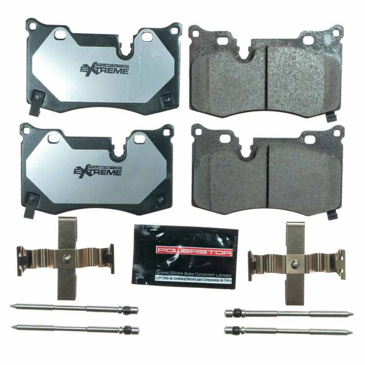 Power Stop 2020 Chevrolet Corvette C8 Base Rear Z26 Extreme Street Brake Pads w/Hardware - Bull Strap
