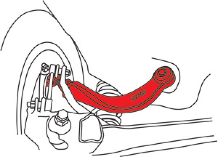 SPC Performance 04-10 MazdaSpeed 3/00-10 Ford Focus Rear Adjustable Camber Arm - Bull Strap