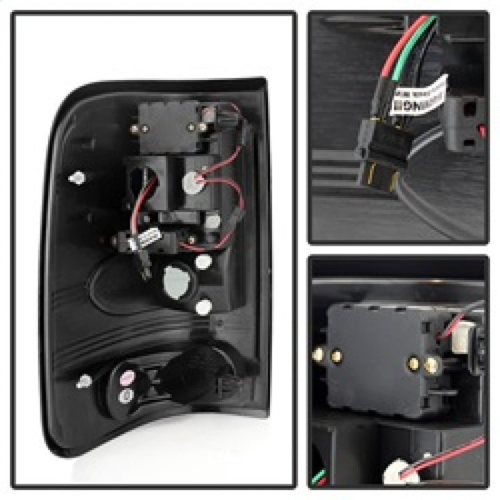 Spyder Ford F150 Styleside 04-08 (Not Fit Heritage & SVT)LED Tail Lights Black ALT-YD-FF15004-LED-BK - Bull Strap
