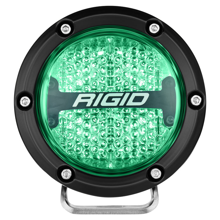 Rigid Industries 360-Series 4in LED Off-Road Diffused Beam - RGBW Backlight (Pair) - Bull Strap