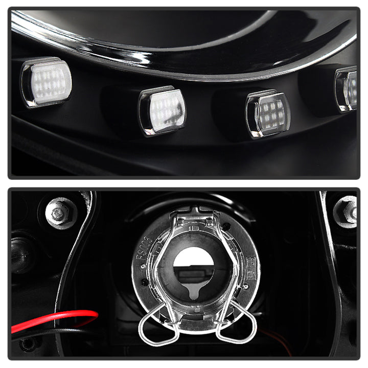 Spyder Volkswagen Beetle 06-10 Projector Headlights DRL LED Black PRO-YD-VB06-DRL-BK - Bull Strap