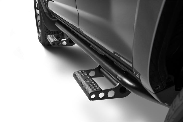 N-Fab RKR Step System 10-17 Toyota 4 Runner (Trail Edition) SUV 4 Door - Tex. Black - 1.75in - Bull Strap