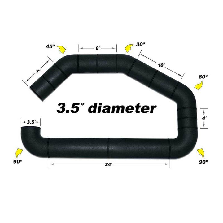 Airaid U-Build-It - 3.5in Intake Tube - Bull Strap