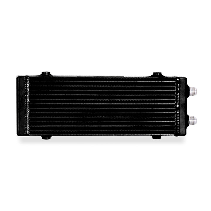 Mishimoto Universal Medium Bar and Plate Dual Pass Black Oil Cooler - Bull Strap