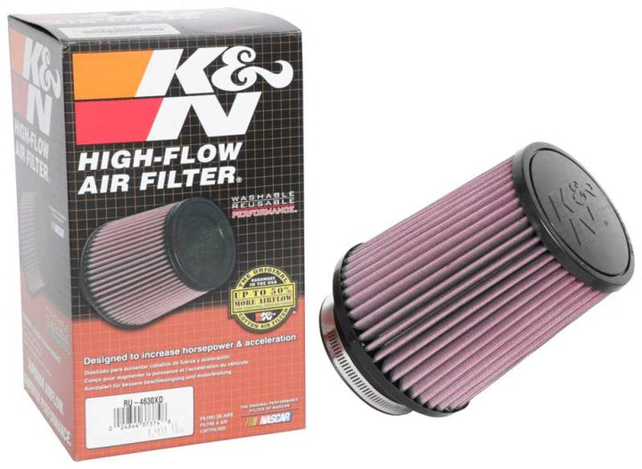 K&N Universal Air Filter 3-1/2in Flange / 5-1/2in Base / 4-1/2in Top / 6-1/2in Height - Bull Strap