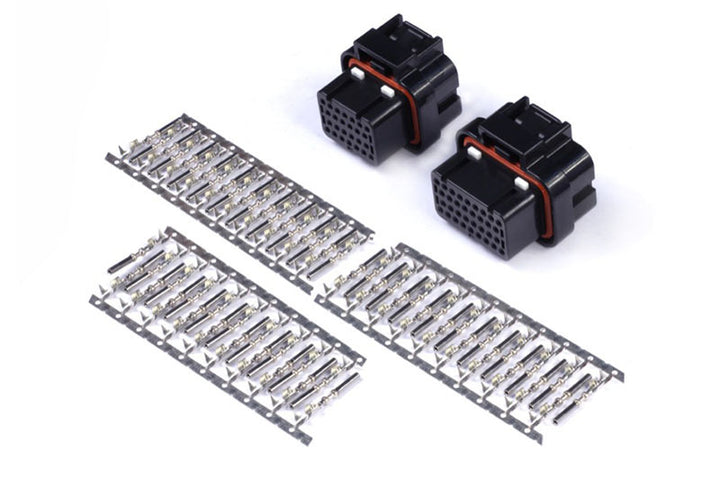 Haltech AMP 26 & 34 Pin 4 Row 3 Keyway Superseal Connector Set Plug & Pins - Bull Strap