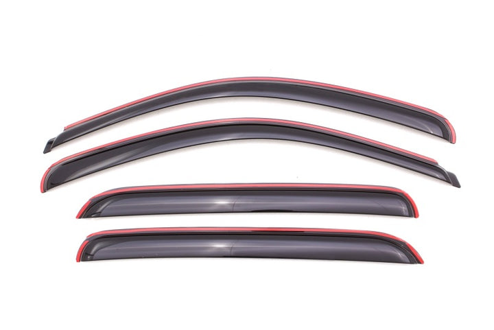 AVS 21-22 Hyundai Santa Cruz In-Channel Ventvisor Front & Rear Window Deflectors 4pc - Smoke - Bull Strap