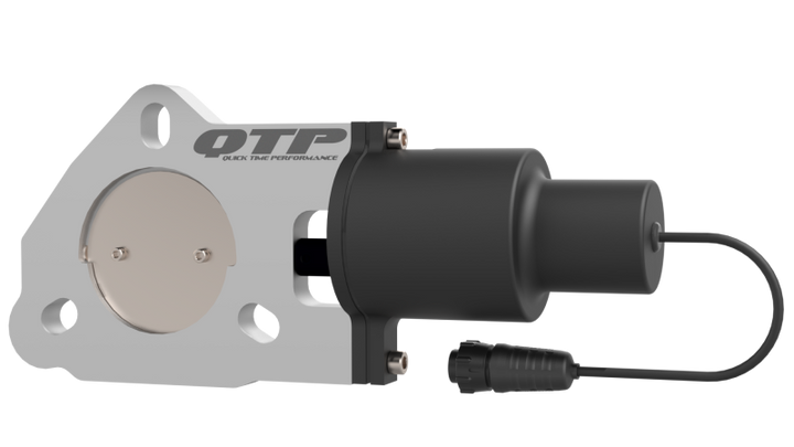 QTP 2.5in Bolt-On QTEC Electric Cutout Valve - Single - Bull Strap