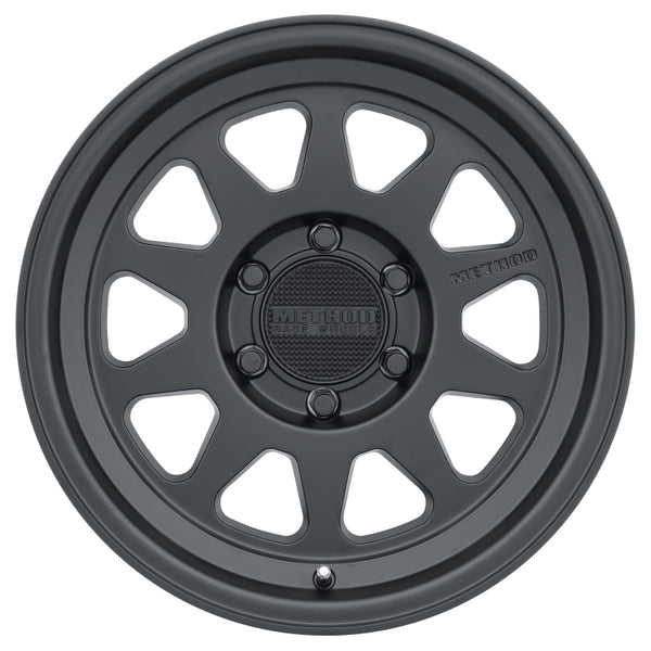Method MR316 17x8.5 0mm Offset 6x135 87mm CB Matte Black Wheel - Bull Strap