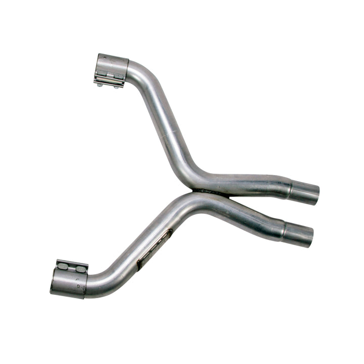 BBK 11-14 Mustang 3.7 V6 High Flow X Pipe With Catalytic Converters - 2-1/2 - Bull Strap