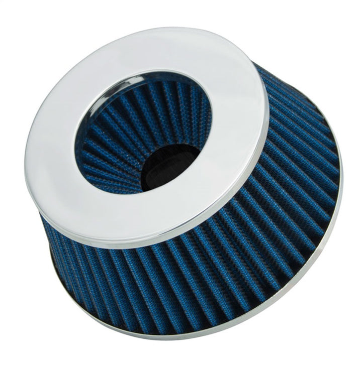 Spectre Adjustable Conical Air Filter 2-1/2in. Tall (Fits 3in. / 3-1/2in. / 4in. Tubes) - Blue - Bull Strap