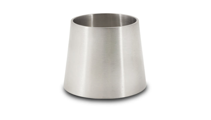 Vibrant 3.0in x 1.5in T304 Stainless Steel Straight Reducer - 6in Length - Bull Strap