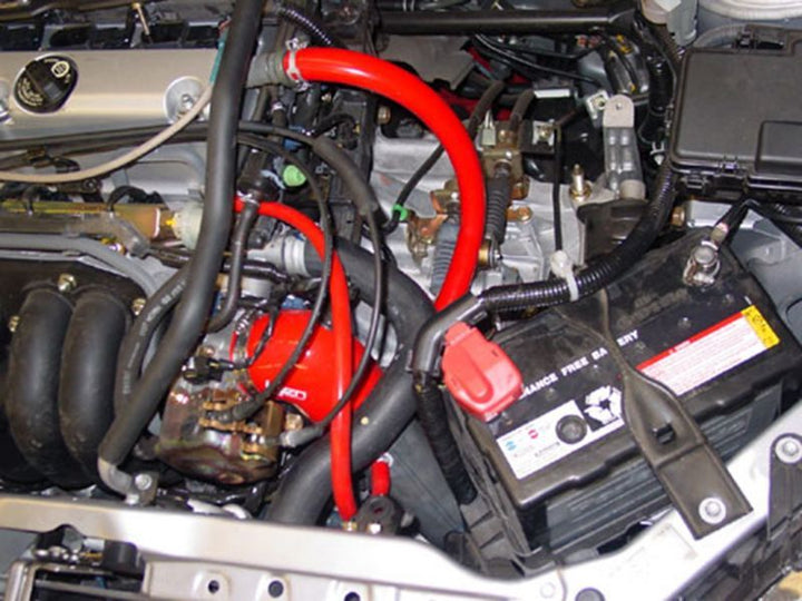 Injen 02-06 RSX w/ Windshield Wiper Fluid Replacement Bottle (Manual Only) Black Cold Air Intake - Bull Strap