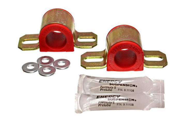 Energy Suspension Jeep 30Mm Frt Swaybar Set - Red - Bull Strap