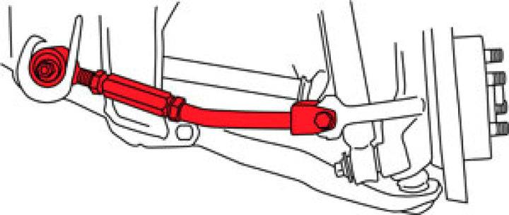 SPC Performance 89-98 Nissan 240SX Rear Adjustable Toe Arm - Bull Strap