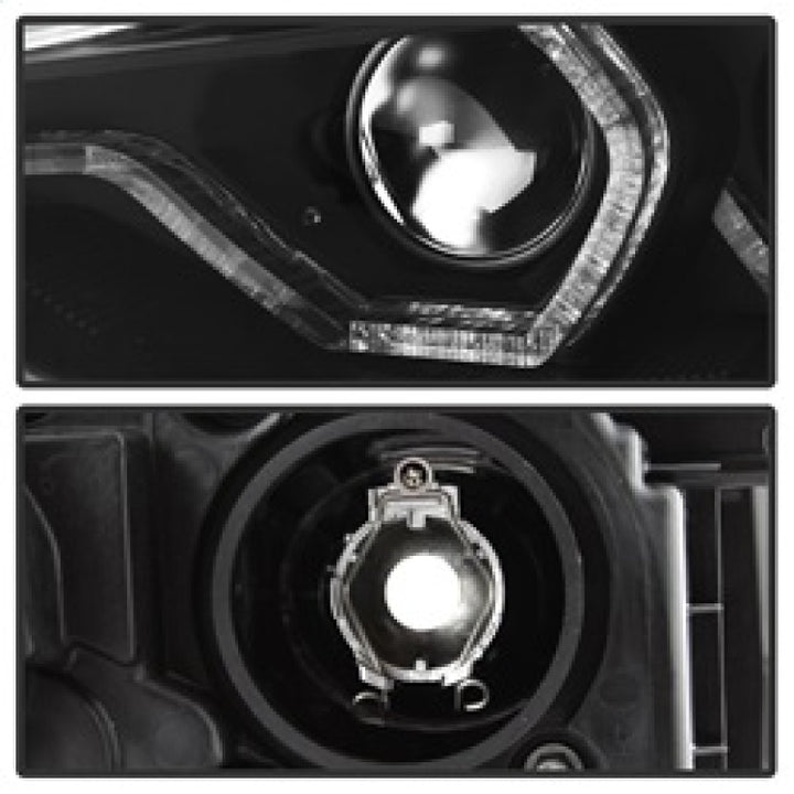 Spyder 12-14 BMW F30 3 Series 4DR Projector Headlights - LED DRL - Black (PRO-YD-BMWF3012-DRL-BK) - Bull Strap