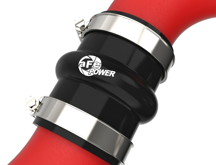 aFe 2024+ Toyota Tacoma BladeRunner  2.5in & 3in Aluminum Hot & Cold Charge Pipe Kit - Red - Bull Strap