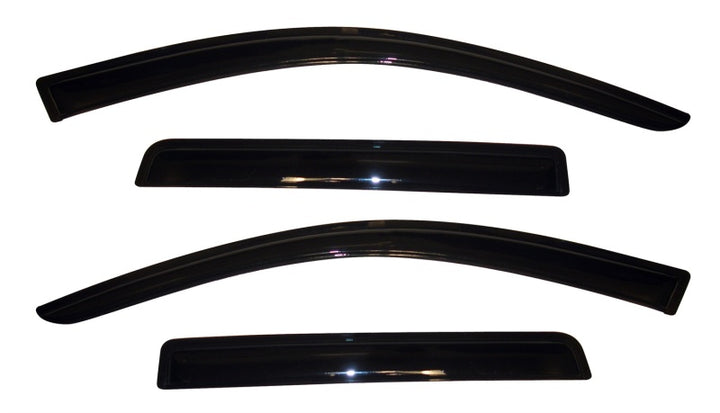 AVS 11-18 Mitsubishi Outlander (Excl. Sport) Ventvisor Outside Mount Window Deflectors 4pc - Smoke - Bull Strap