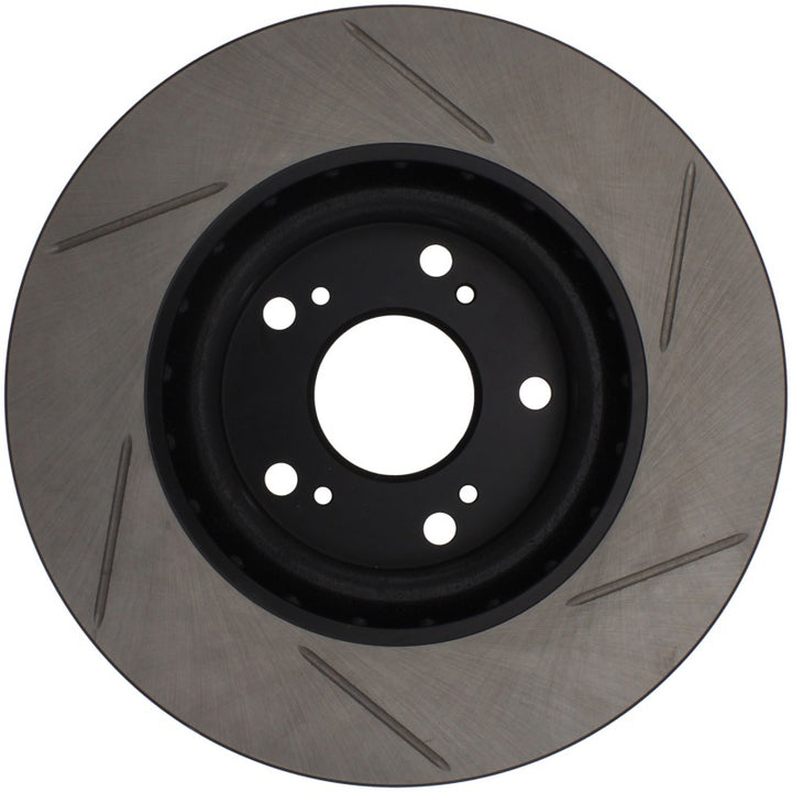 StopTech Power Slot Slotted 06-08 Honda Civic Si Front Right Rotor - Bull Strap