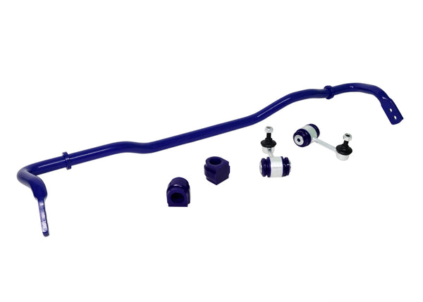 Superpro 2022 Volkswagen Golf R 2-Position HD Adjustable 24mm Rear Sway Bar & End Link Kit - Bull Strap