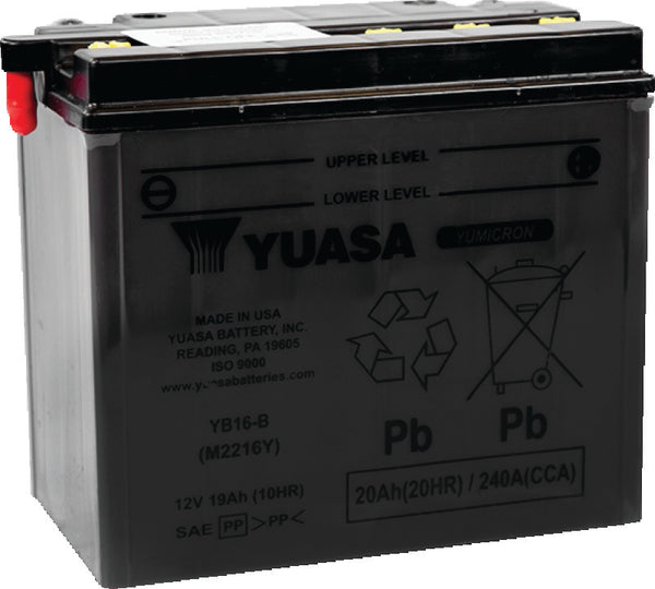 Yuasa YB16-B Yumicron 12-Volt Battery - Bull Strap