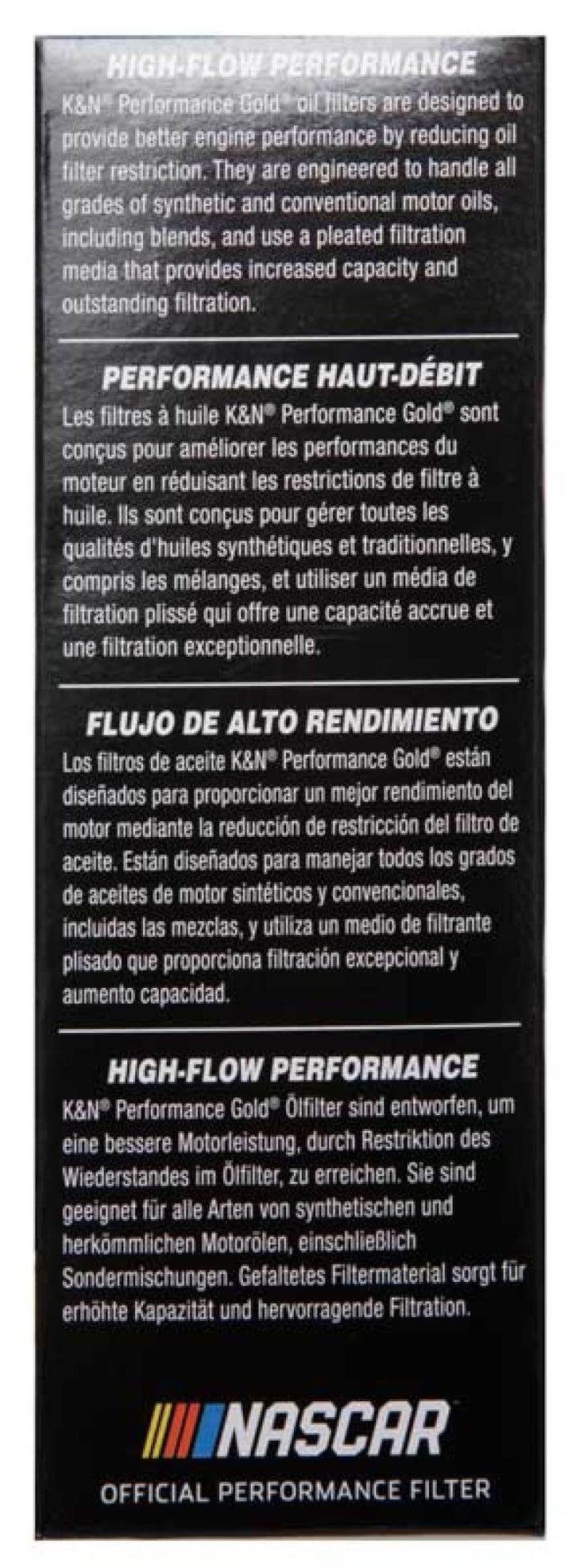 K&N Performance Oil Filter for 14-17 Dodge Durango 3.6L / 14-17 Jeep Grand Cherokee 3.6L - Bull Strap
