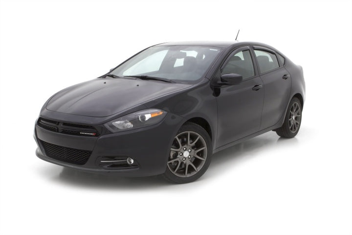 AVS 13-16 Dodge Dart Ventvisor In-Channel Front & Rear Window Deflectors 4pc - Smoke - Bull Strap