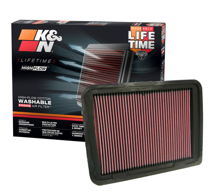 K&N Replacement Air Filter TOYOTA TACOMA 2.7L-L4; 2005-2010 - Bull Strap