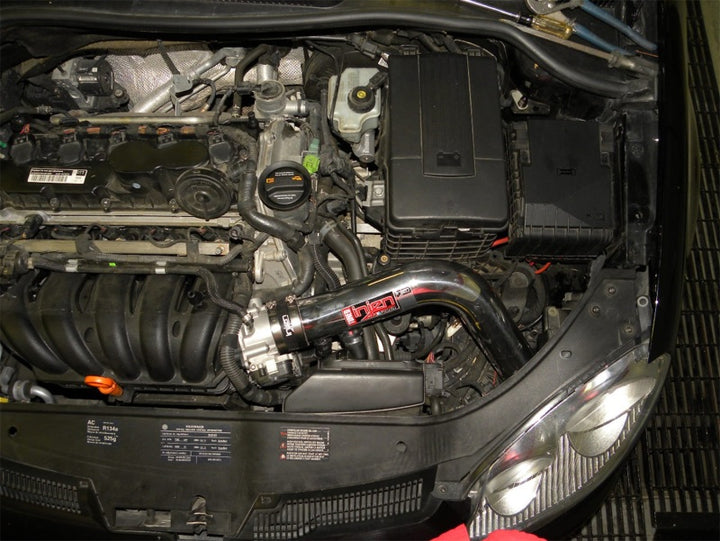 Injen 09-10 VW Golf 2.5L Black Cold Air Intake w/ MR Tech/Air Fusion/Nano-Fiber Filter (NO MAF) - Bull Strap