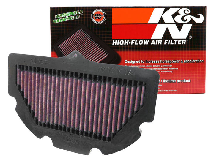K&N 06-09 Suzuki GSXR600/750 Replacement Air Filter - Bull Strap