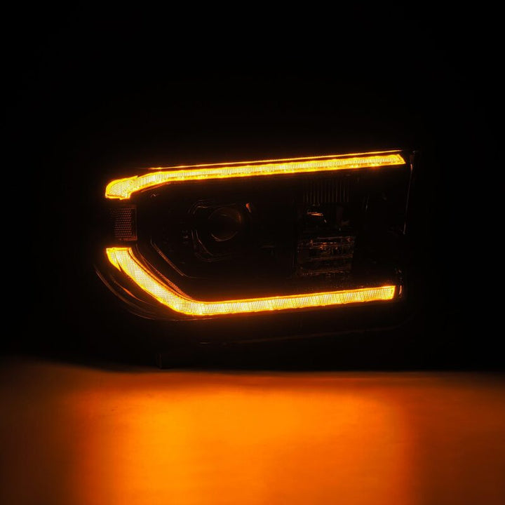 AlphaRex 07-13 Toyota Tundra/08-17 Toyota Sequoia G2 PRO-Series Projector Headlights Alpha-Black - Bull Strap