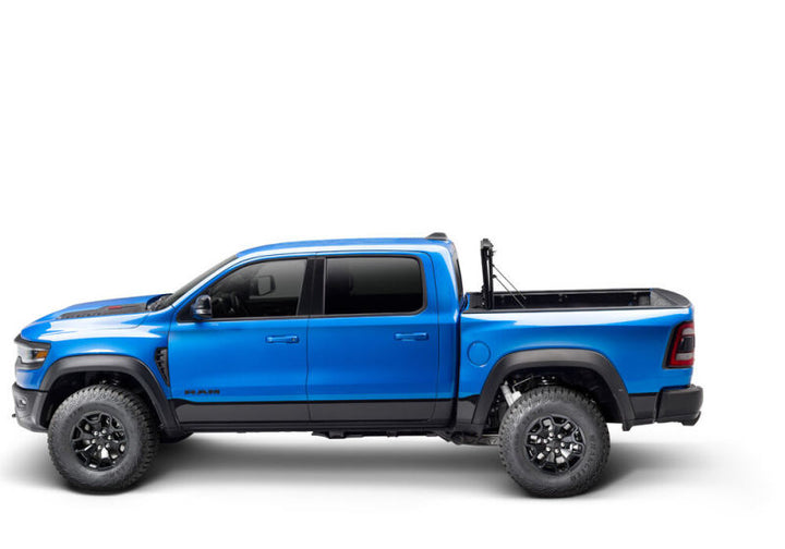 UnderCover 03-20 Dodge Ram 1500/2500 (w/o Rambox) 6.4ft Ultra Flex Bed Cover - Matte Black Finish - Bull Strap
