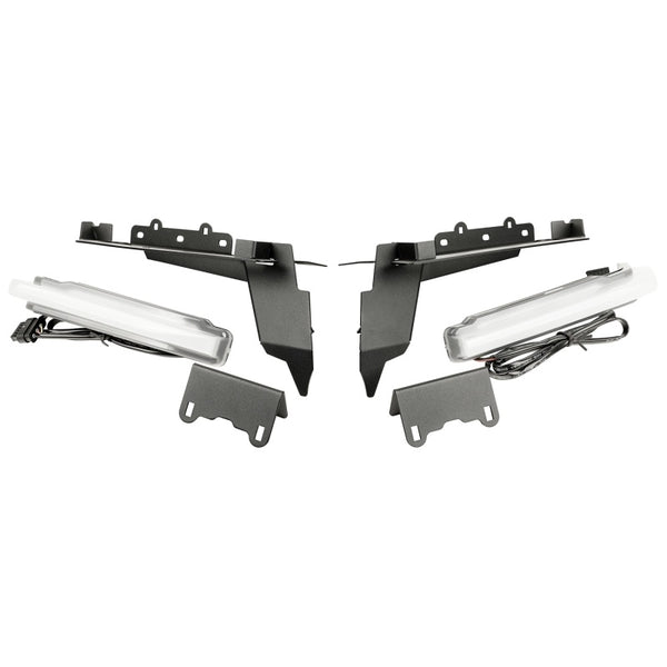 Rugged Ridge Chop Brackets Front Fender 20-23 Jeep Gladiator/Wrangler JL Overland/Sahara/Sport w/DRL - Bull Strap