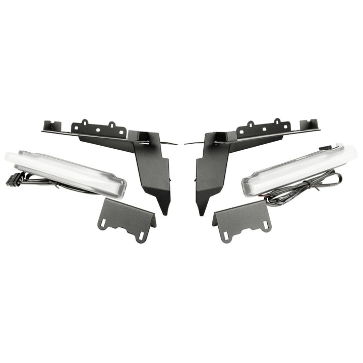 Rugged Ridge Chop Brackets Front Fender 20-23 Jeep Gladiator/Wrangler JL Overland/Sahara/Sport w/DRL - Bull Strap