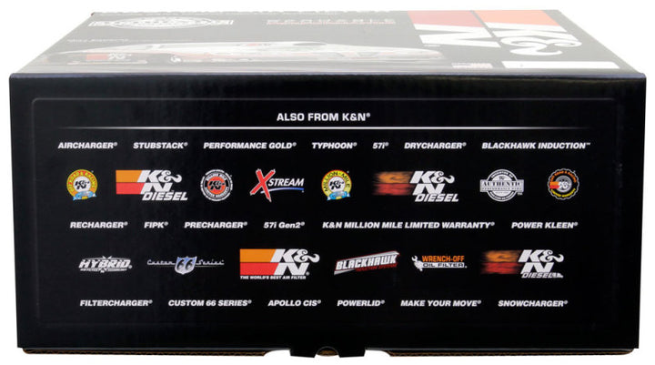 K&N Replacement Drop In Air Filter - 14in OD / 12in ID / 5in H w/Inner Wire - Bull Strap