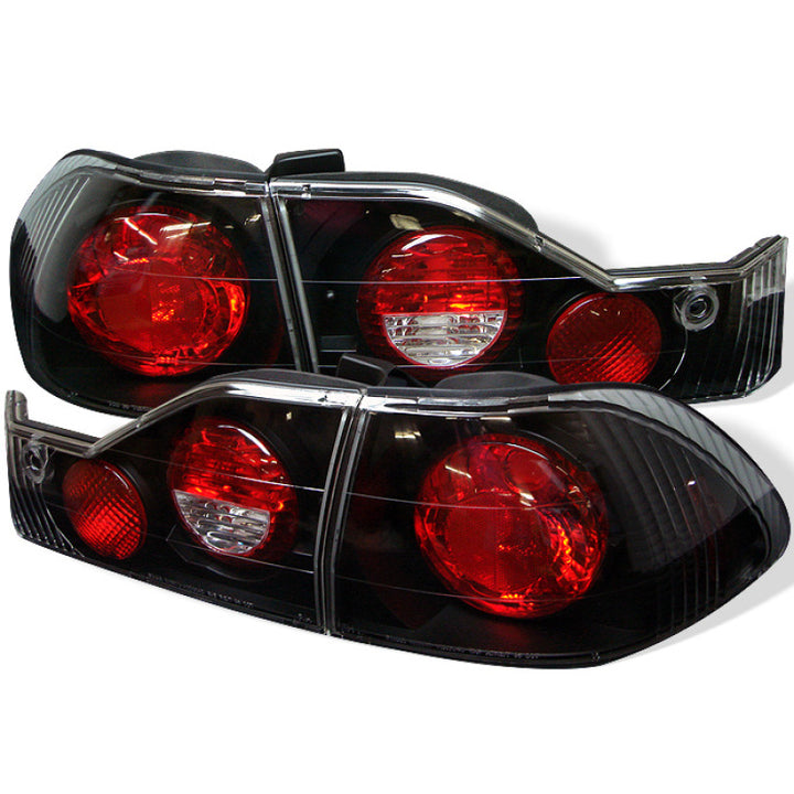 Spyder Honda Accord 98-00 4Dr Euro Style Tail Lights Black ALT-YD-HA98-BK - Bull Strap