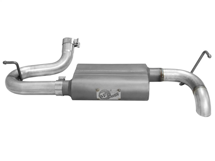 aFe Scorpion Exhaust System Axle Back Aluminized Hi-Tuck 07-17 Jeep Wrangler JK V6 3.6/3.8L - Bull Strap