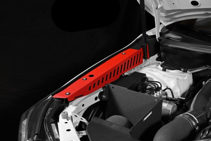 PERRIN 22-25 Subaru WRX Fender Shroud Set - Red - Bull Strap