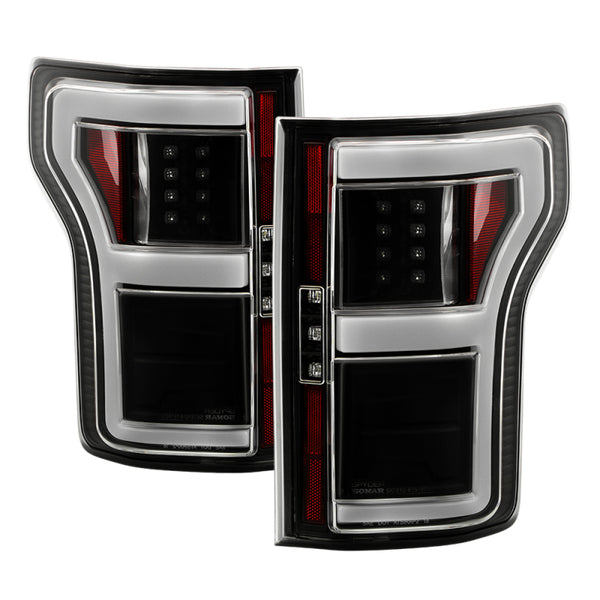 Spyder 18-20 Ford F150 w/ Rear Blind Spot LED Tail Lights - Black (ALT-YD-FF15018BS-LED-BK) - Bull Strap