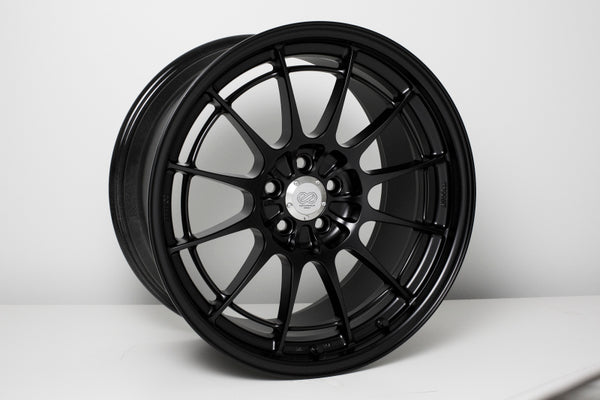 Enkei NT03+M 18x9.5 5x100 40mm Offset Black Wheel (Min Order Qty 40) - Bull Strap