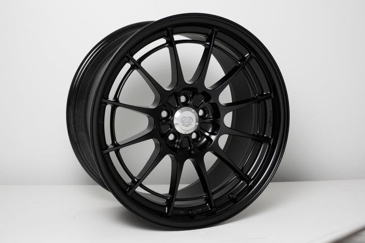 Enkei NT03+M 18x9.5 5x100 40mm Offset Black Wheel (Min Order Qty 40) - Bull Strap