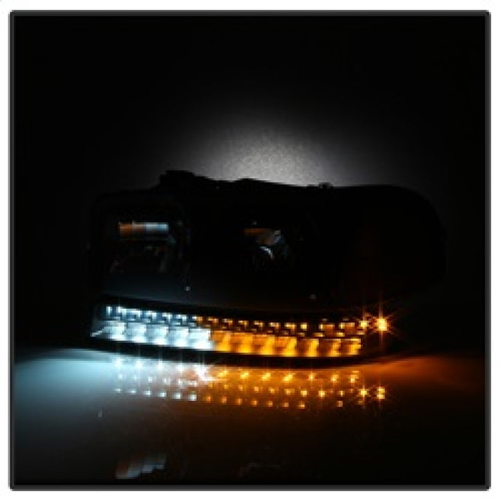 xTune GMC Sierra 99-06 /Yukon 00-06 Headlights & LED Bumper Lights - Black HD-JH-GS99-LED-SET-BK - Bull Strap