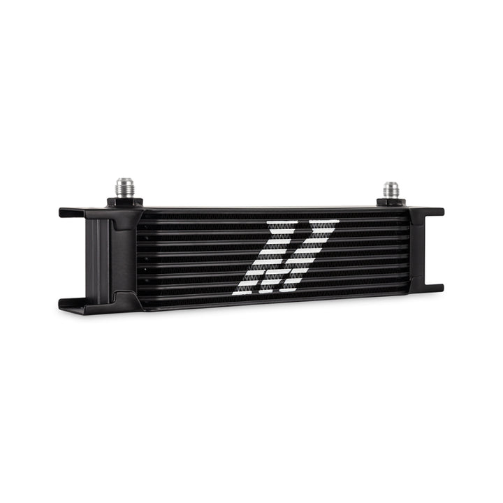 Mishimoto Universal - 6AN 10 Row Oil Cooler - Black - Bull Strap