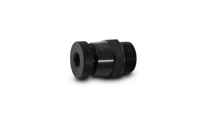 Vibrant 8 ORB to 1/8 NPT Aluminum Drain Valve - Black - Bull Strap